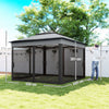 3 x 3(m) Pop Up Gazebo Tent with Netting, Height Adjustable, Grey