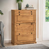 Corona Shoe Rack Chest 1 Drawer 3 Shelf Solid Wood Pine Wooden Hallway Storage