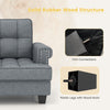 Mid-century Modern Accent Armchair Tufted Linen Club Chair with Extra Pillow