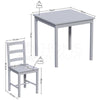 Solid Wooden Dining Table and 2 4 Chairs Set Home Kitchen Furniture