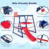 7 In 1 Kids Climbing Toys Heavy Duty Metal Jungle Gym Set Outdoor Playground
