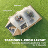 Inflatable Camping Tent w/ Air Pump, 2-3 Person Blow Up Tent, Khaki