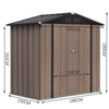 Metal Steel Garden Shed 6x8ft,3x5ft Storage Sheds Lockable Outdoor Tool House