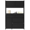 LED Kitchen Storage Cabinet 120x40x180cm with App Sync Lighting & 2 Drawers