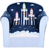 Kids Armchair Foam Filled Toddler Sofa Upholstered Couch Rocket for 1.5-3 Year