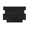 Coffee Table with Storage Drawers & LED Strips Black Tea Table for Living Room