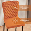 Set of 2/4/6 Bar Stools Velvet Breakfast Bar Chairs Kitchen Office Restaurant