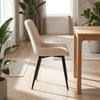 2PCS Faux Leather Dining Chairs Upholstered seat with Metal Legs Kitchen Vojsnjm