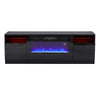 70inch TV Stand Cabinet with 32" Electric Fireplace & LED Light Modern Furniture