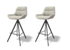 Modulax Bari Arlan Noble Fabric Set of 2 Swivel Bar Stools - 94cm RRP £598