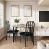 Dining Table Set for 2 with Cushioned Chairs,Grey Compact Kitchen Table Set
