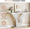 100CM Mirrored Console Table, Modern Sliver Entryway Table with Crystal Frames