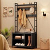 5in1 Coat Hall Tree Bench Coat Rack Shoe Storage Entryway Bench w/ Cubbies