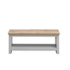 Light Grey Coffee Table Living Room Modern Solid with Storage Shelf
