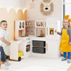 Corner Kitchen Playset Kids Pretend Play Kitchen-White