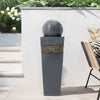 Electric Water Feature Outdoor Garden Fountain Rotating Ball LED Lights Statue