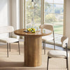 Round Dining Table for 2-4 Person, 80cm Farmhouse Kitchen Table for Dining Room