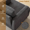 Modern Accent Chair Armchair for Living Room Office Upholstered Comfy Chair Grey