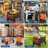 150kg Folding Hand Truck 2-in-1 Convertible Platform Cart Portable Dolly Trolley