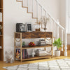 Console Table w/ 2 Drawers 3-Tier Shelves Entryway Hallway Sofa Table Metal Fram