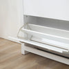 Narrow Shoe Cabinet Hallway Modern Cupboard Storage Flip Drawer Doors Shelf Unit