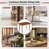 Rectangular Kitchen Table 110cm Wooden Dining Table for 2-4 People
