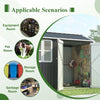Garden Shed 8x6FT Steel Apex Tool Equipment Organize W/Window Door Anthracite
