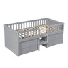 WOODEN BED FRAME 3FT SINGLE WITH STORAGE DRAWERS CHILDREN'S TODDLER MID SLEEPER