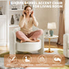 Oversized Barrel Accent Chair Modern Chenille Armchair for Living Room Home
