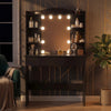 Dressing Table With Mirror Storage Makeup Desk Vanity Table Led Lights Bedroom