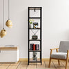 Wood Bookcase Bookshelf Plant Stand 6 Tier Shelves Shelving Storage Steel Frame