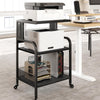 3 Tier Printer Stand,Printer Cart w/Storage Baskets Rolling Printer Table Office