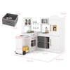 Corner Kitchen Playset Kids Pretend Play Kitchen-White