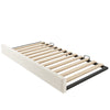 Velvet Upholstered Bed Daybed with Pull-Out Trundle, 3ft Single 90x190cm, Beige