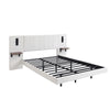 Plush Velvet Upholstered Bed Frame 4ft6 Double with Built-In Lights & Charging