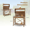 Wooden Garden Workstation with Bottom Storage Shelf