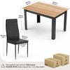 Mondeer Dining Table and Chairs Set 4 for Kitchen Home dining Room 120x80x75cm