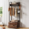 Freestanding Closet Organizer Small Clothes Rack with Drawers and Shelves
