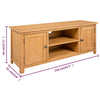 Rustic Wood TV Stand Cupboard Doors Media Shelf Storage Cabinet Solid Oak Table