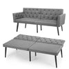 Double Fabric Sofa Single Bed Sleeper Couch Sofabed Settee Recliner Beds Pleqkkn