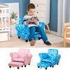 Cute Cloud Star Kids Children Armchair Mini Seat Wood w/ Footrest Padding