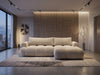 48h Delivery L-Shaped Sofa Bed Storage Springs Very Soft Boucle Fabric Beige