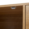 Buffet Storage Cabinet Rattan Door Cupboard Living Room Wooden Shelves Sideboard