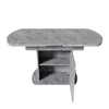 Extendable Dining Table with Storage Space-Saving Kitchen Table 110-130 cm Grey