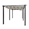 6 x 3m Aluminium Pergola with Retractable Roof Outdoor Garden Gazebo Canopy Tent