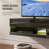 Floating TV Unit Stand, Wall Mount TV Cabinet with Storage LED Lights