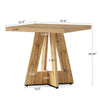 Square Dining Table for 4, 80 x 80 x 75cm Small Kitchen Table with Pedestal Base