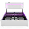 NEW STORAGE UPHOLSTERED BED FRAME 4FT6 DOUBLE WITH USB PORT & LED LIGHT,4 DRAWER