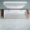 Bathroom Wash Basin Sink Stone Wall Hung Countertop Large +Waste Trap 1200x460mm
