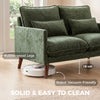 2 Seater Sofa, Modern Loveseat with Spring Cushions, Wide Seat, Green